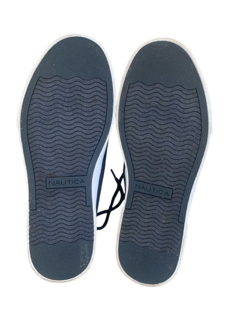 Nautica Navy Canvas Boat Shoes Men’s 7.5 Lace-Up Deck Sneakers Preppy Coastal - Picture 5 of 9